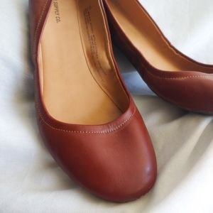 Brown Leather Flats